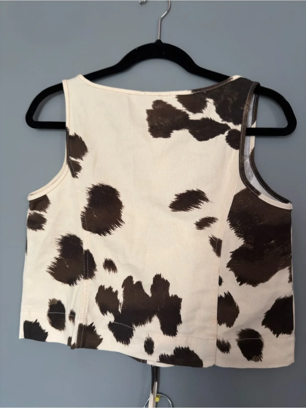 Gianni Bini Cream and Brown Cow Print Two-Piece Set - Picture 9 of 10